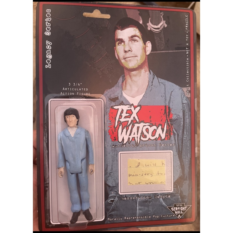 Tex Watson ( Manson Family) figure WITH RELIC