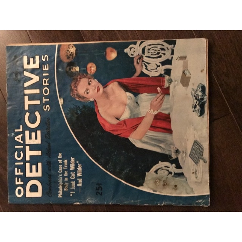 Official Detective magazine from July 1954