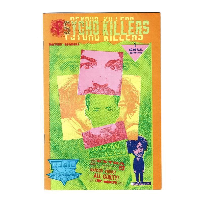 Charles Manson Psycho Killers Comic #1, 2nd Printing, Manson Family