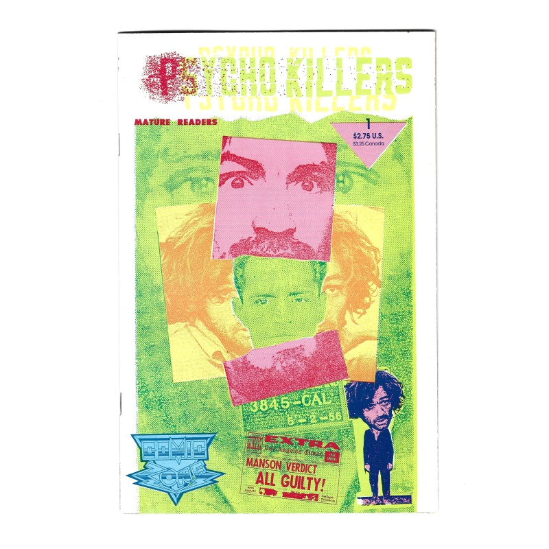 Charles Manson Psycho Killers Comic #1, 1st Printing, Manson Family