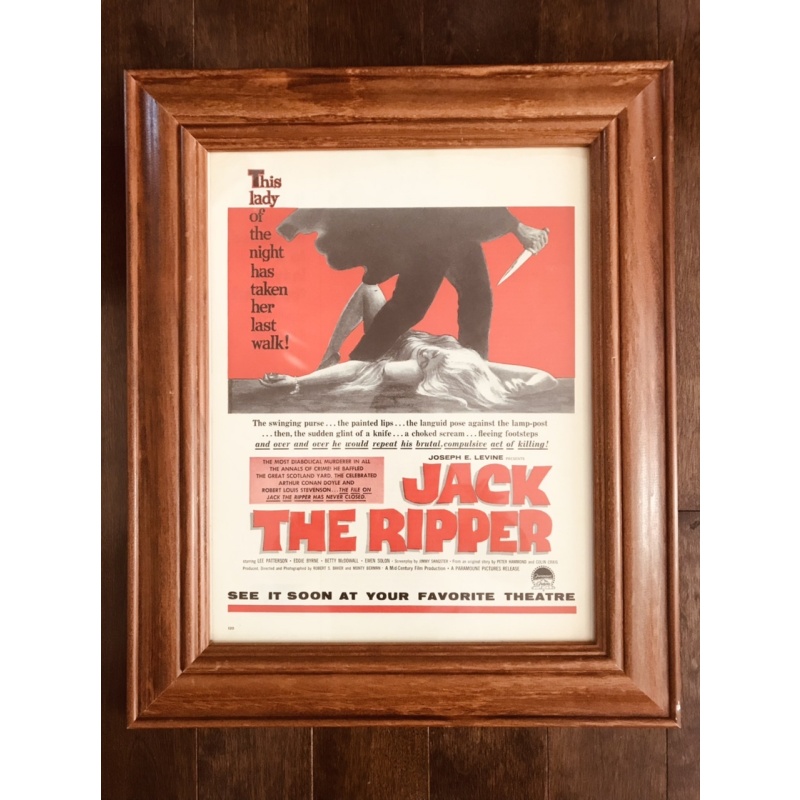 Jack the Ripper original 11 x 15 poster from 1959