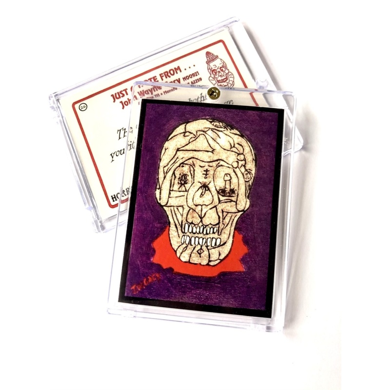 JOHN WAYNE GACY “Sex Skull” Trading Card In Collector Case