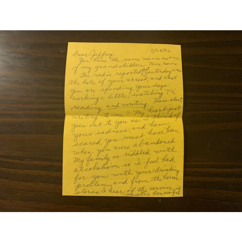 Jeffrey Dahmer (Deceased) Penpal Letter