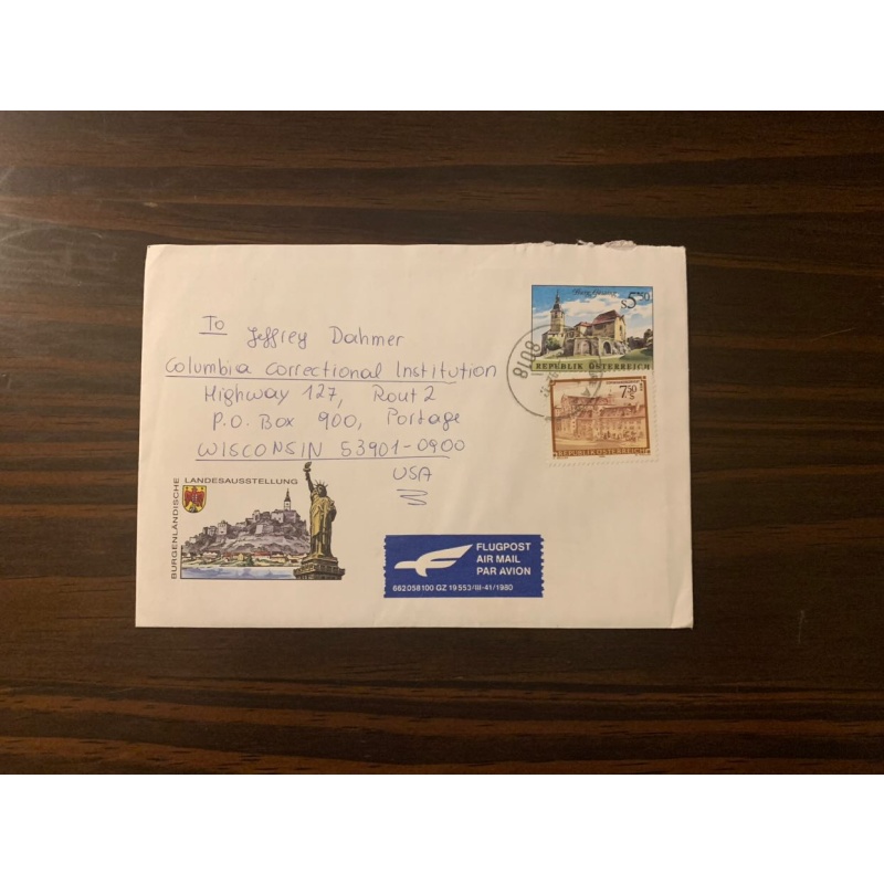 Jeffrey Dahmer (Deceased) Penpal Letter