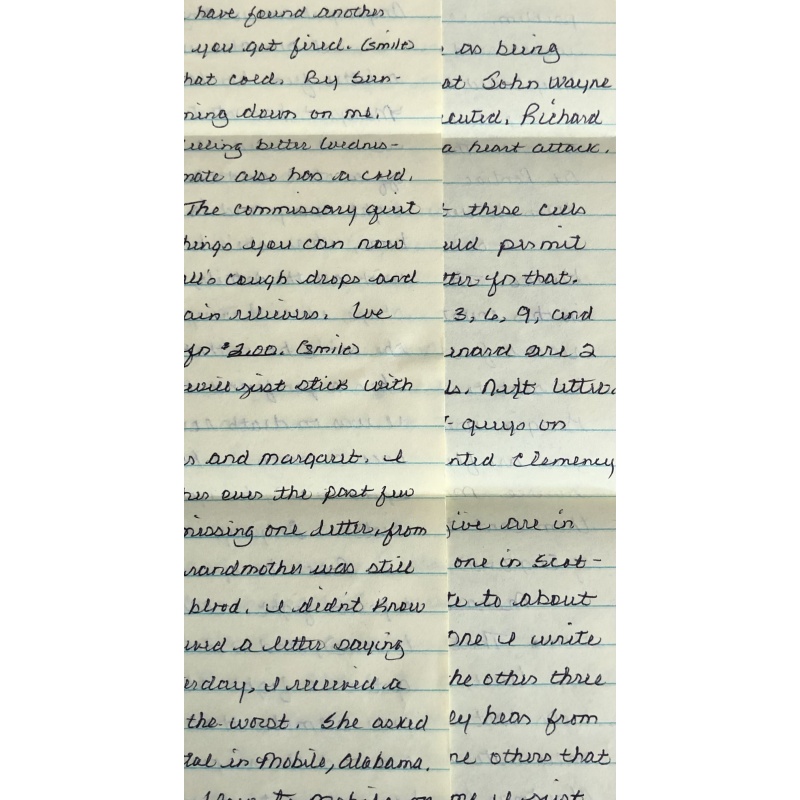 SERIAL KILLER MILTON JOHNSON HANDWRITTEN LETTER/ENVELOPE SET