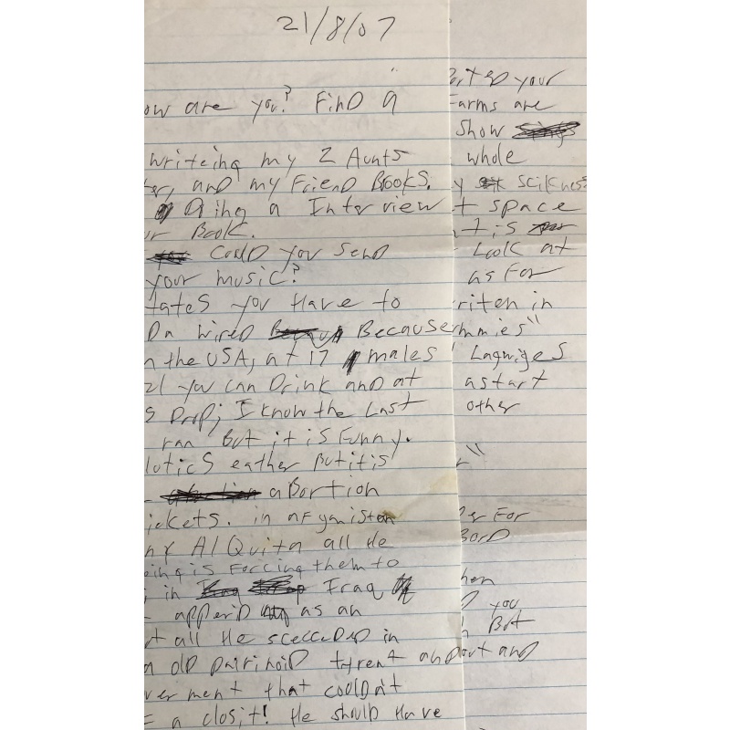 BRYAN KIM MURDERED HIS PARENTS HANDWRITTEN LETTER/ENVELOPE/ART SET