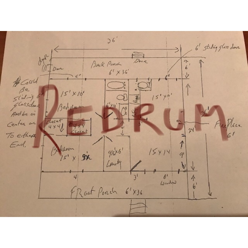 John Wayne Gacy 8.5 x 11 reprint of his original drawing map of his 8213 w. Summerdale house