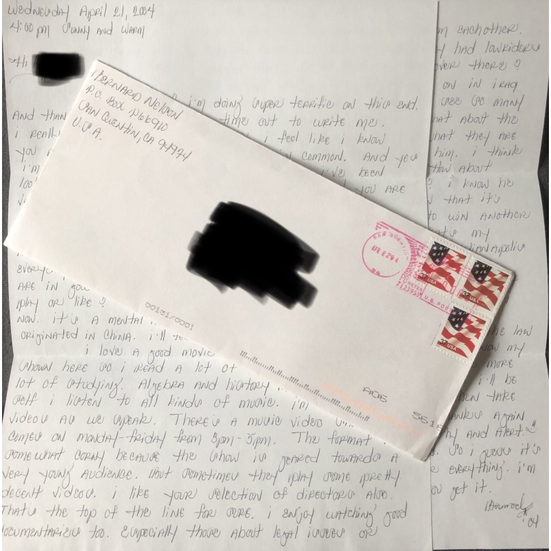 BERNARD NELSON HANDWRITTEN LETTER/ENVELOPE