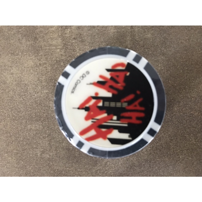 James Holmes Joker Dark Knight collectible grey poker chip