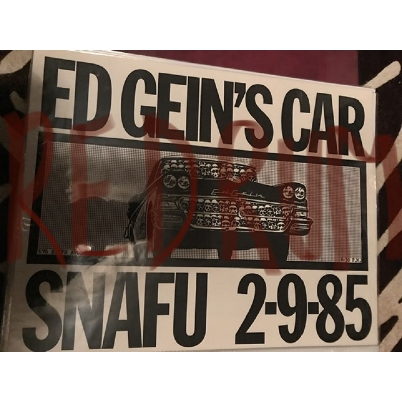 Ed Gein’s car SnFU 8.5 x 11 poster from 1985