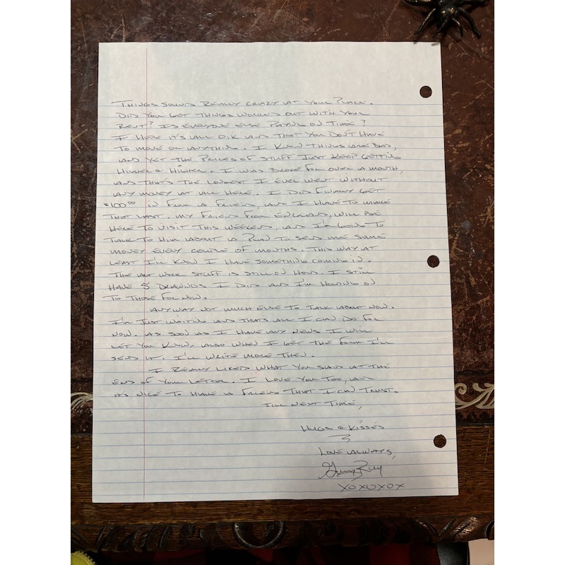 Executed serial killer Gary Ray Bowles handwritten letter and envelope