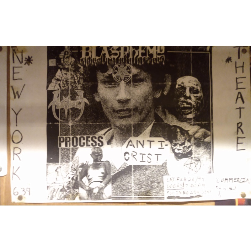 BLASPHEMY 1994 NY Show Poster Richard Ramirez, TUMULT, ANTI CRIST, PROCESS