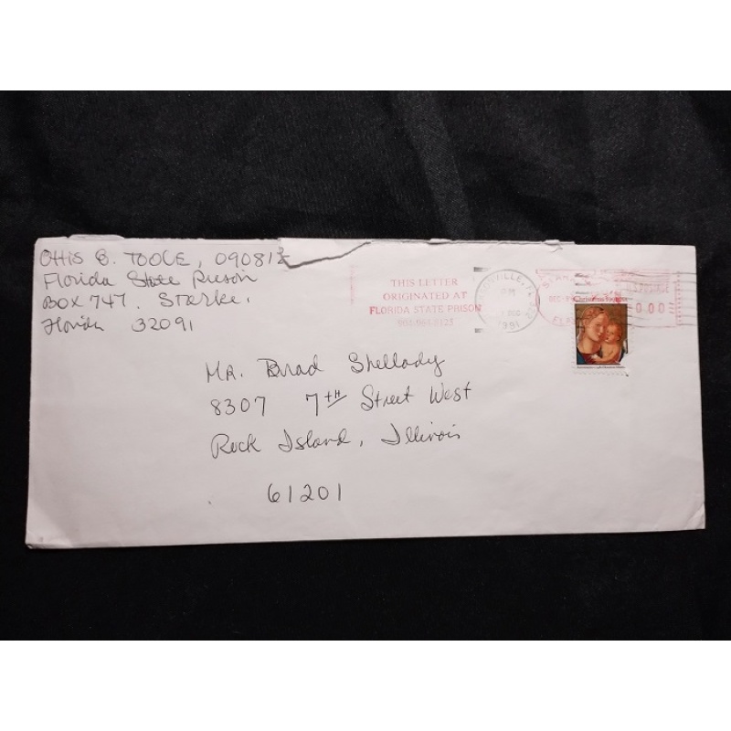 Ottis Toole's envelope from 1991