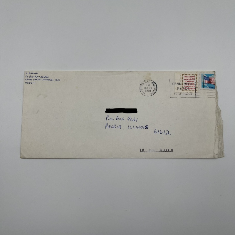 KENNETH BIANCHI LETTER WITH HAND WRITTEN ENVELOPE 1991