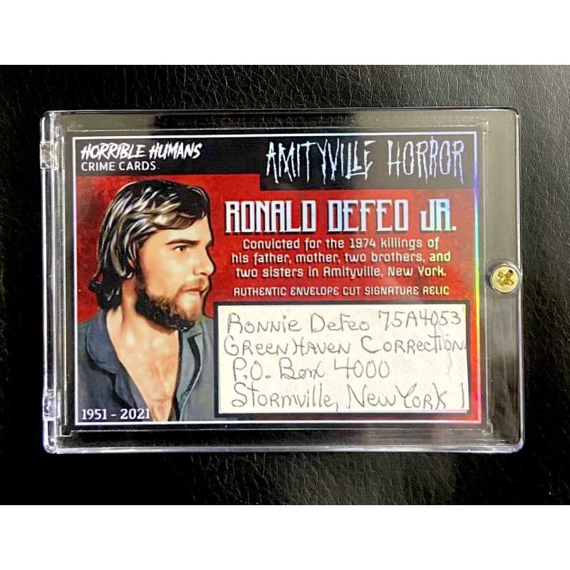 RONALD DEFEO JR. Authentic Cut Signature Relic Card In Collector’s Case