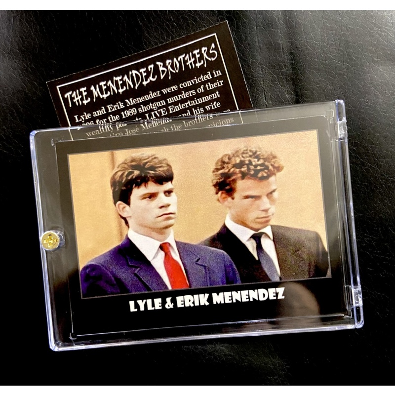 MENENDEZ BROTHERS On Trial / Court Trading Card In Collector’s Case