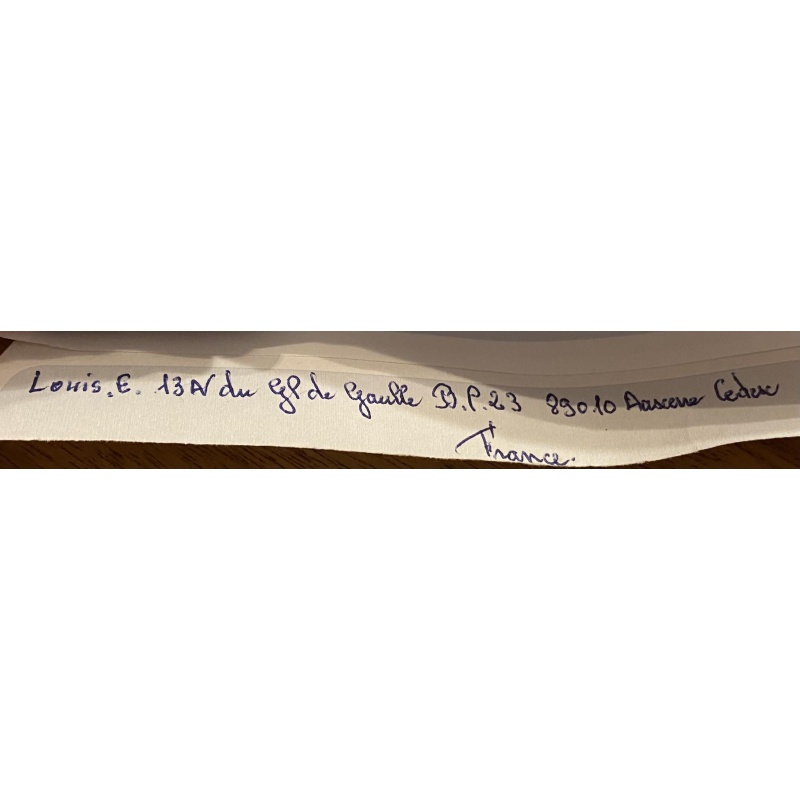 DECEASED FRENCH SERIAL KILLER EMILE LOUIS HANDWRITTEN LETTER/ENVELOPE SET