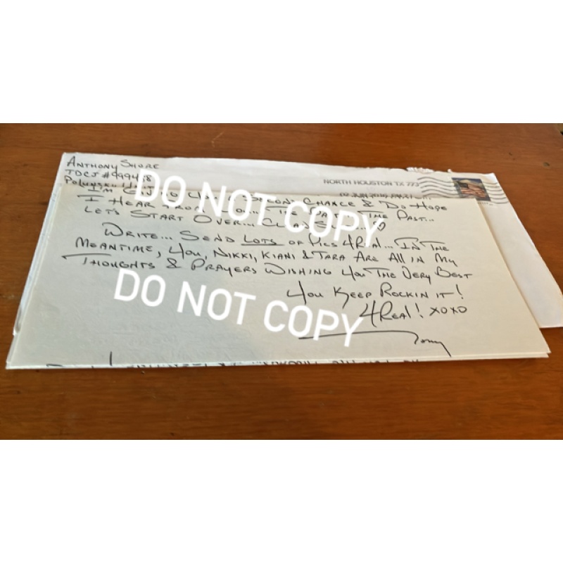 Executed serial killer Anthony Shore handwritten letter envelope set