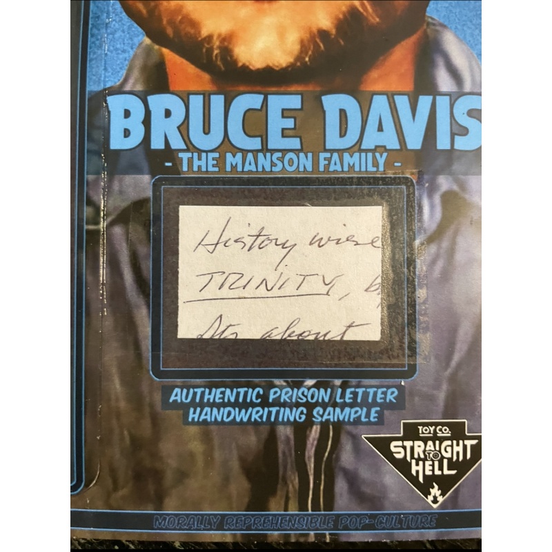 Bruce Davis Manson Family figure WITH RELIC