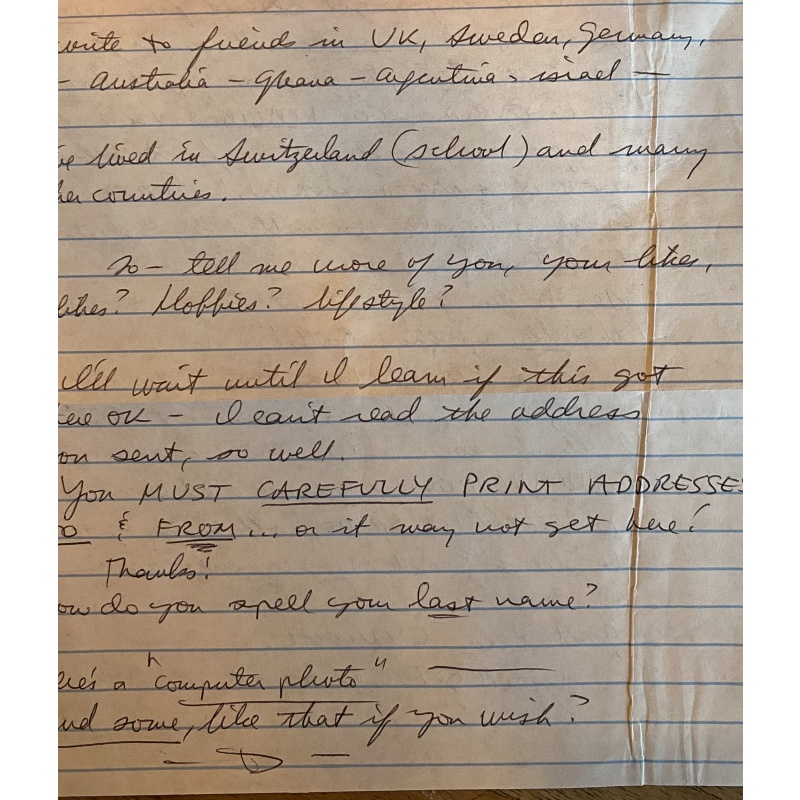 DECEASED SERIAL KILLER DOUGLAS CLARK HANDWRITTEN LETTER/ENVELOPE SET