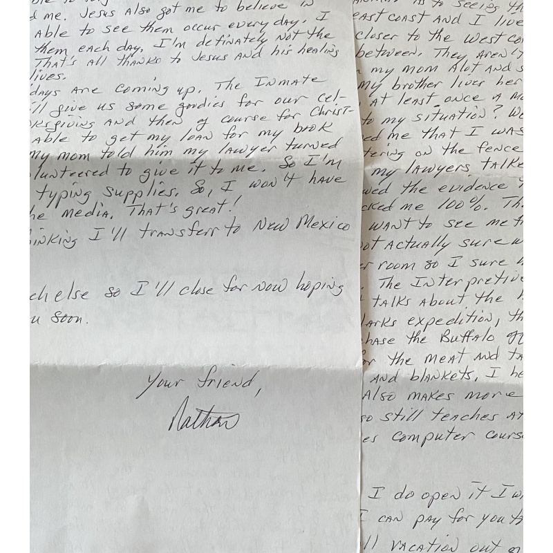 NATHAN BAR JONAH HANDWRITTEN LETTER/ENVELOPE SET + MORE PAPERS & RELIGIOUS FLYERS