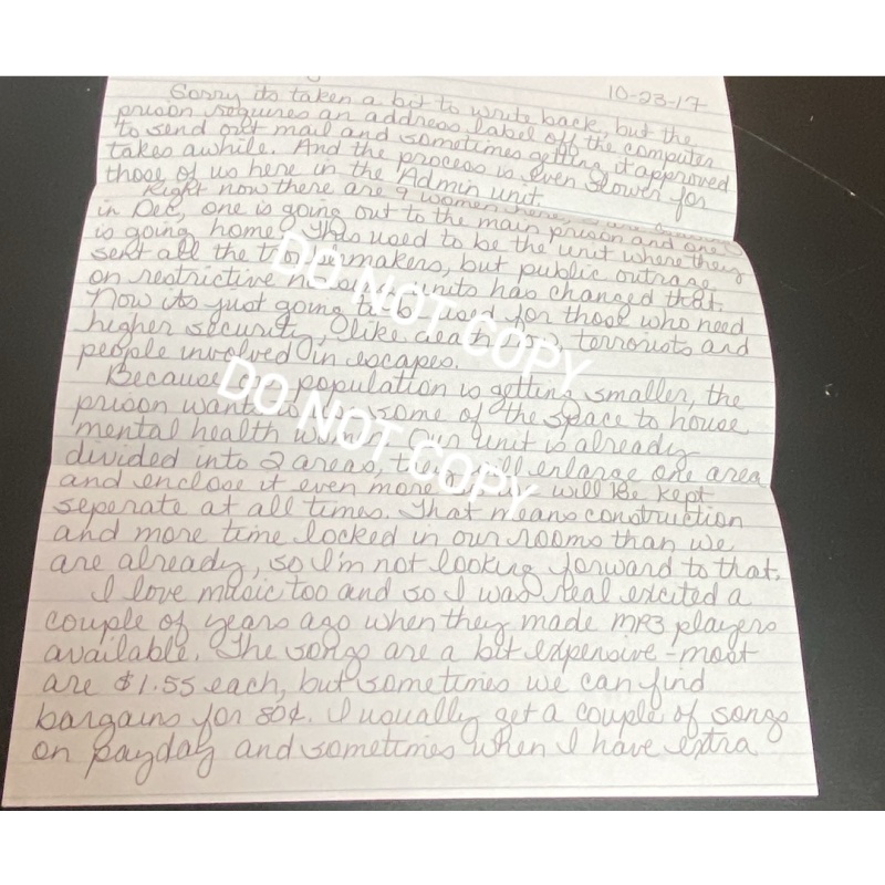 Executed federal murderer Lisa Montgomery handwritten letter envelope set