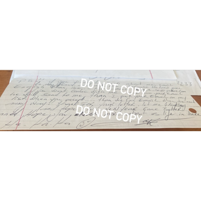 Convicted murderer/former top lieutenant for born to kill gang handwritten letter envelope set