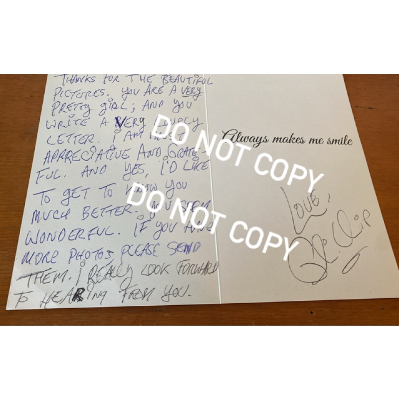 Deceased convicted murderer Phillip Spector handwritten envelope greeting card set