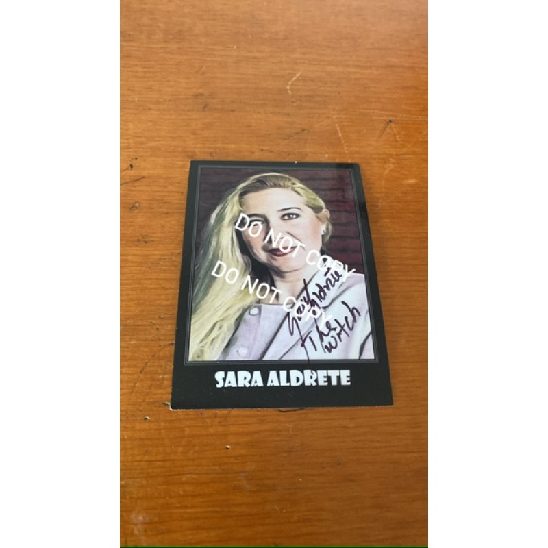 Mexican serial killer Sara Aldrete signed trading card