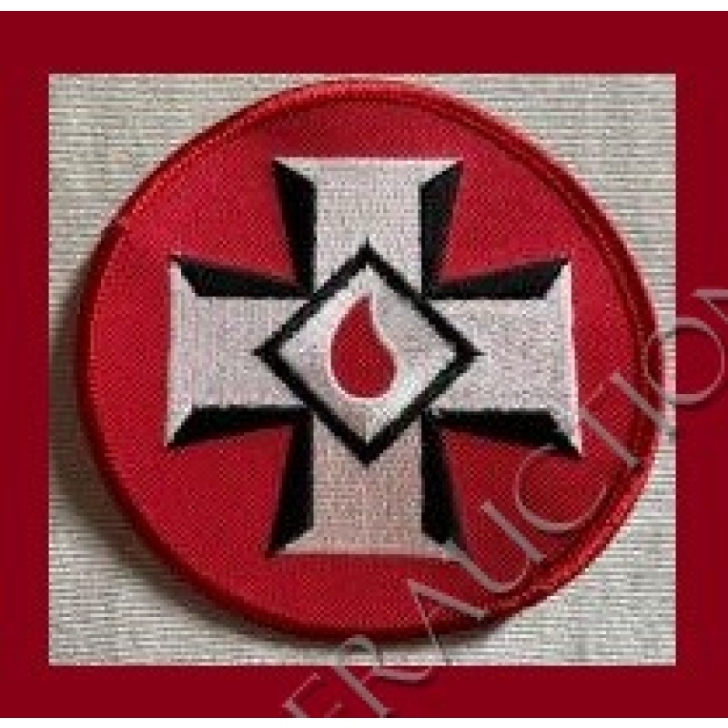 Ku Klux Klan MIOAK Blood Drop Cross patch 3.75"