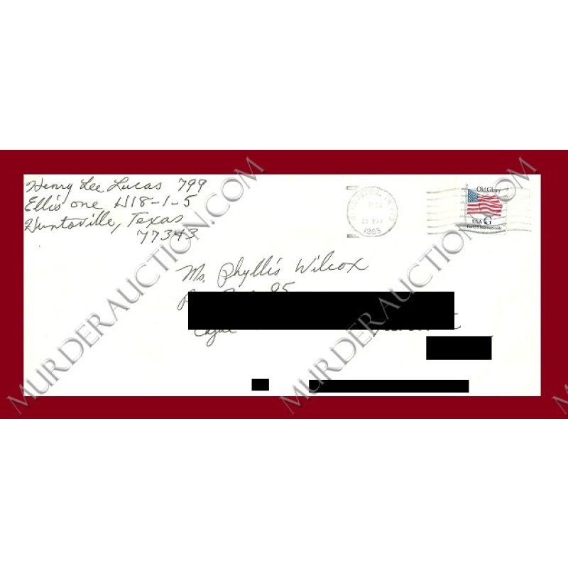 Henry Lee Lucas letter/envelope 5/18/1995 DECEASED