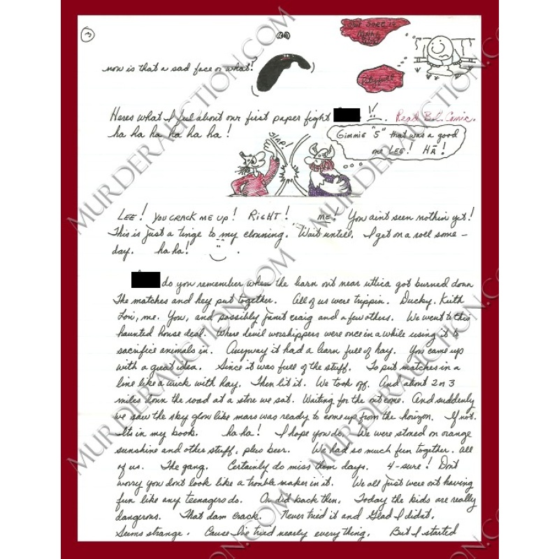 Aileen Wuornos letter 6/2/1992 EXECUTED