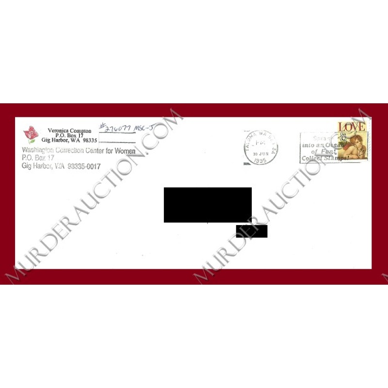 Veronica Compton envelope 6/30/1995 PAROLED