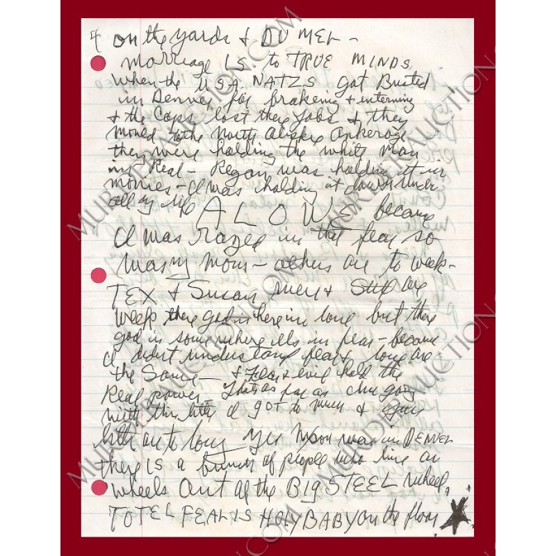 Charles Manson letter/envelope 6/6/2008 DECEASED