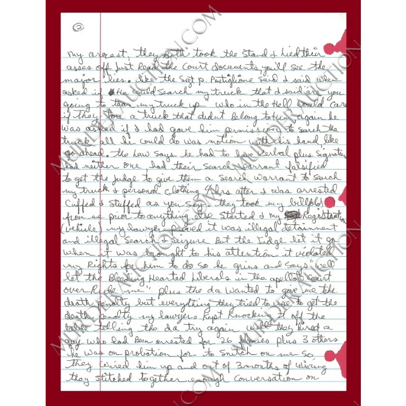 Bruce Mendenhall letter/envelope 12/20/2010