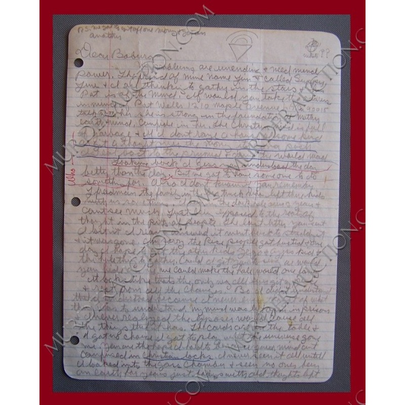 Charles Manson letter/envelope 3/10/1975 DECEASED