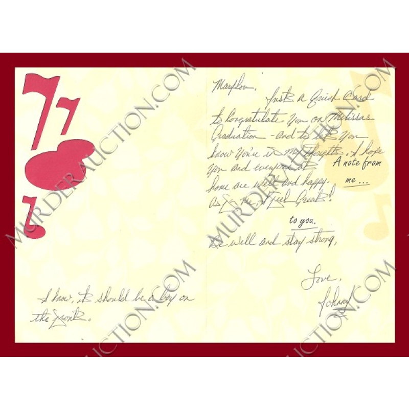 John Gotti card/envelope 11/20/1996 DECEAESED