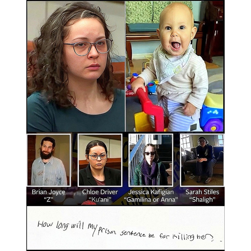 CHLOE ALEXIS DRIVER | Mother Killed 13-Month-Old Daughter To Be With 'Polygamist Cult' Husband | Thought She Was 'Pouring' Evil Into Baby While Breastfeeding | Guilty But Mentally Ill, LWP 30 | Autographed Letter Signed