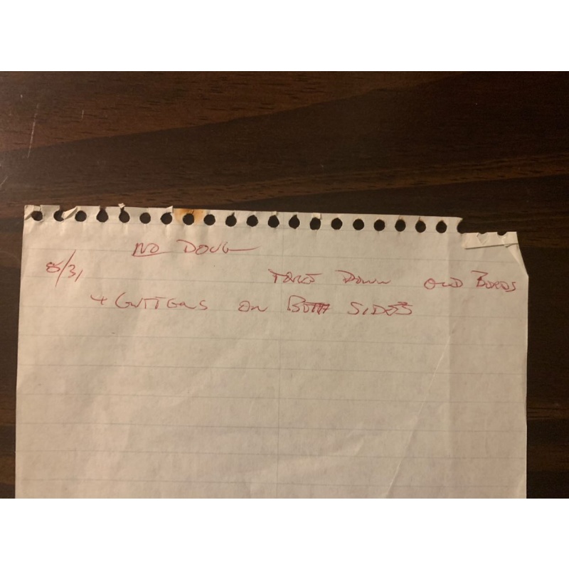 Robert Berdella "The Kansas City Butcher" (Deceased) Handwritten Notepad Page