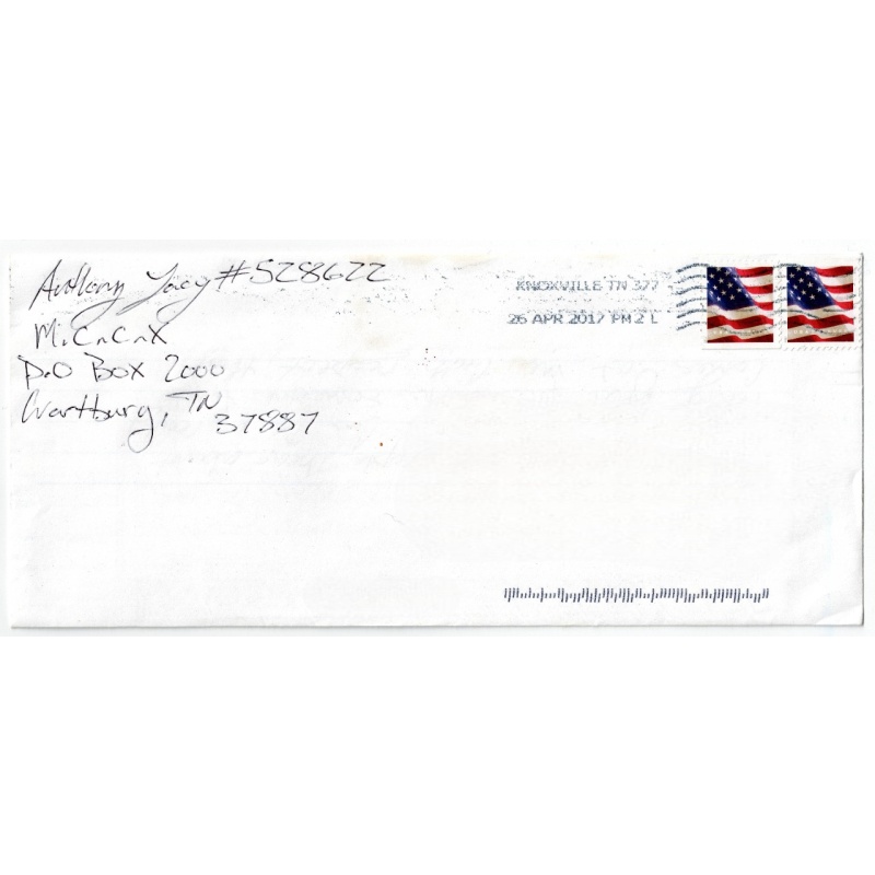 ANTHONY LACY Convicted Murderer LWOP UNOPENED Autographed Letter + Envelope Signed