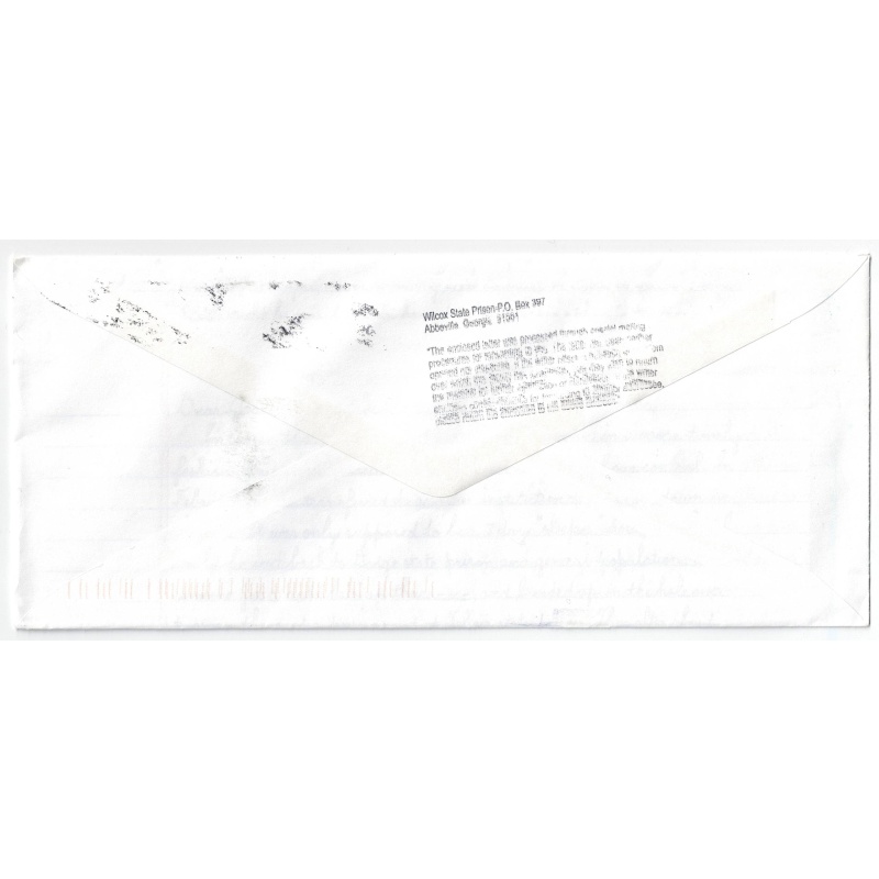 EDWARD VOLLMER | w/ TRAVIS HITTSON (XD: 2/17/16) | CONWAY UTTERBECK MURDER / DISMEMBERMENT | AUTOGRAPHED LETTER SIGNED + ENVELOPE | UNOPENED