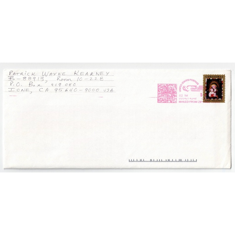 PATRICK WAYNE KEARNEY | The Trash-Bag Killer | Gay victims shot in the head, taken to Kearney's house, sodomized postmortem, dismembered, & stuffed into trash bags to be disposed of in various locations | Autographed Letter/ Envelope Signed | SEALED