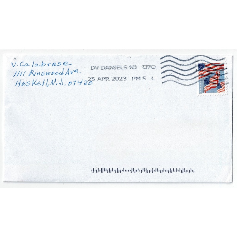 VICTOR S. CALABRESE | Autographed Letter/Envelope Signed | Haskell, NJ