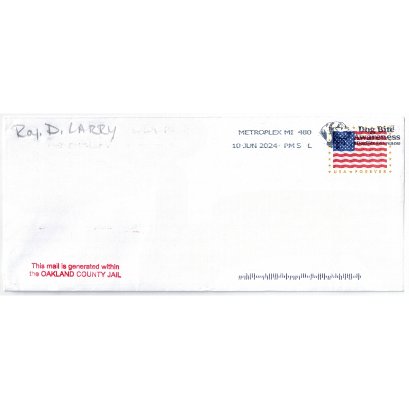 ROY DONTA LARRY | Attorney wrote himself into client’s will, then ordered him killed in murder conspiracy with bike-riding hit man / Detroit man charged for murder of Hutch’s Hip-Hop Jewelry owner Dan Hutchinson | Autographed Letter, Signed