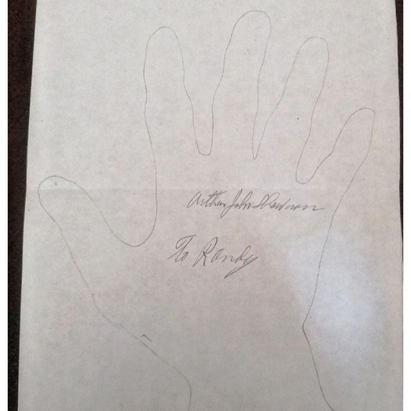 Arthur Shawcross hand tracing signed