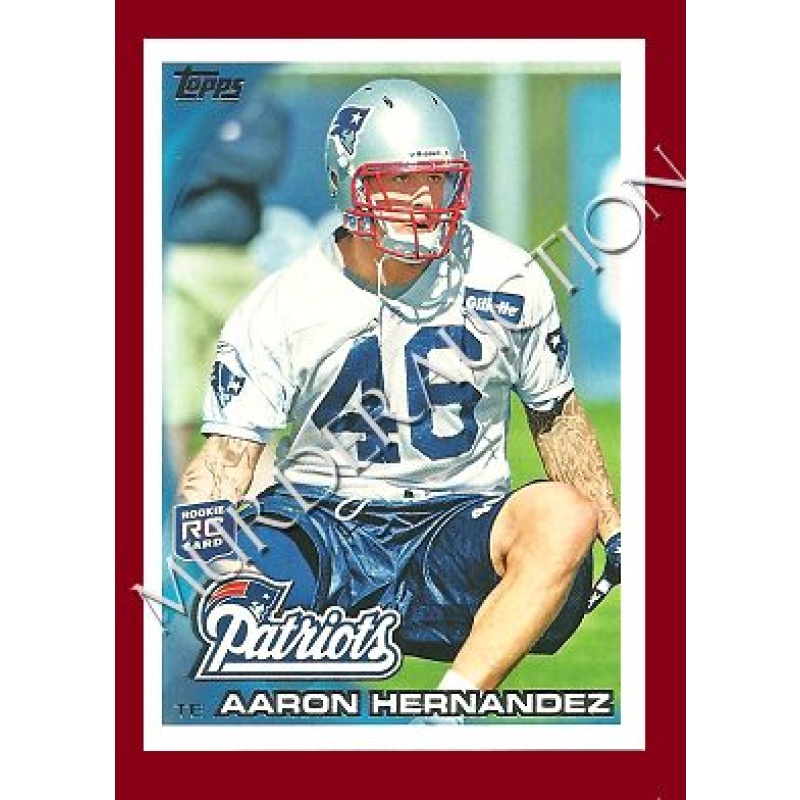 Aaron Hernandez 2010 Topps football card #96 DECEASED