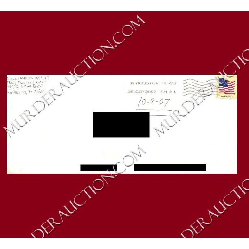 Steven Woods letter/envelope 9/25/2007 EXECUTED