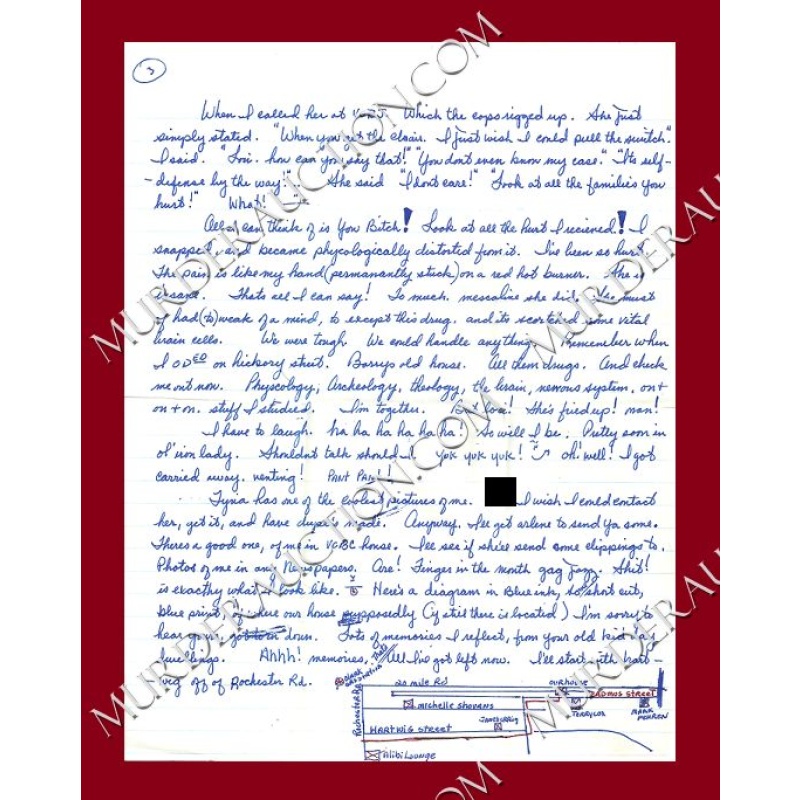 Aileen Wuornos letter 4/22/1992 EXECUTED