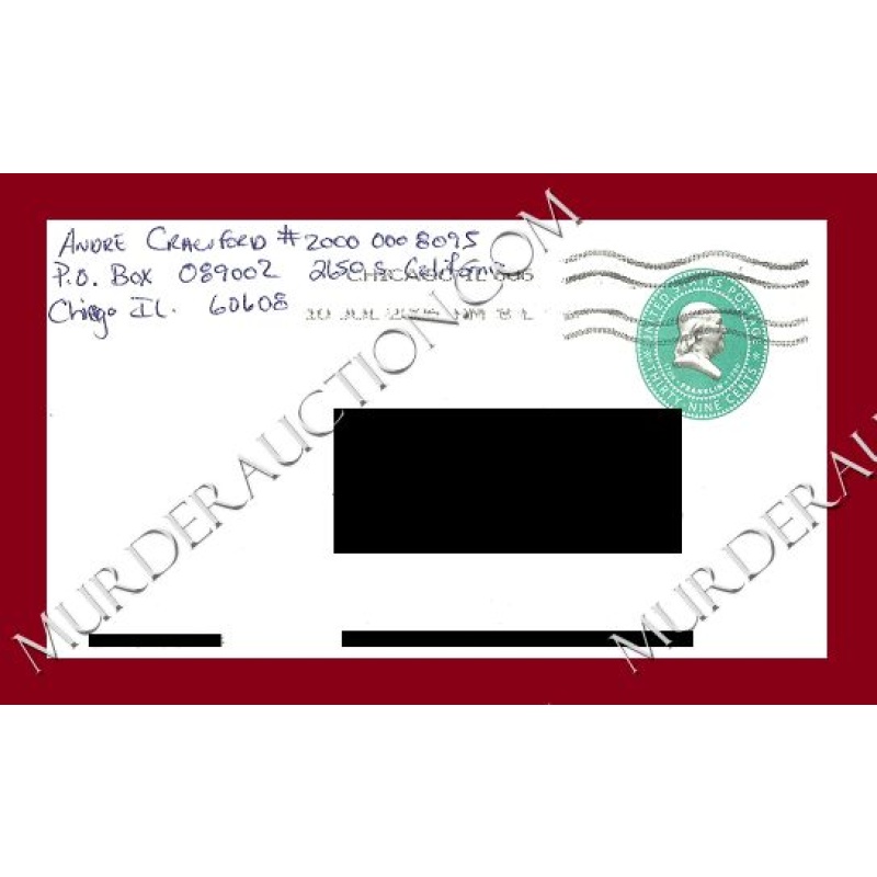 Andre Crawford letter/envelope 7/10/2006