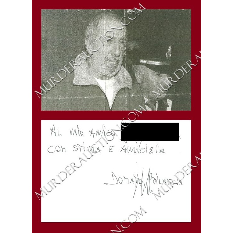 Donato Bilancia signed photograph DECEASED